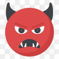 Evil Grin Icon Of Flat Style - Emoji