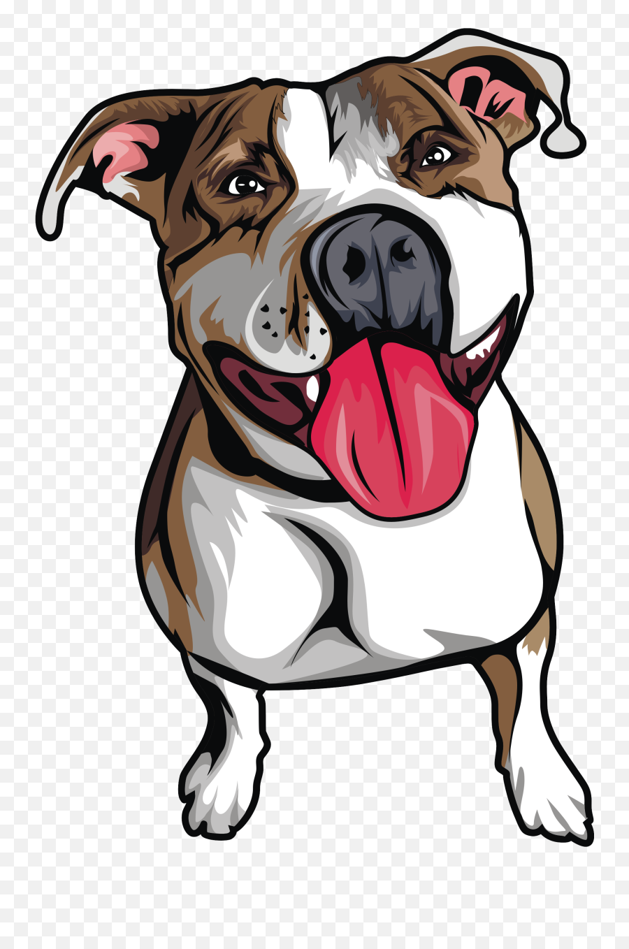 Download Bulldog Cartoon Muscle Png - Dog Png Image With No Pitbull Clipart Png Emoji,Muscle Emoji Png