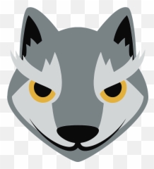 Wolf Emoji Animals Emoticons Illustration - Cute Wolf Face Cartoon,Emojis