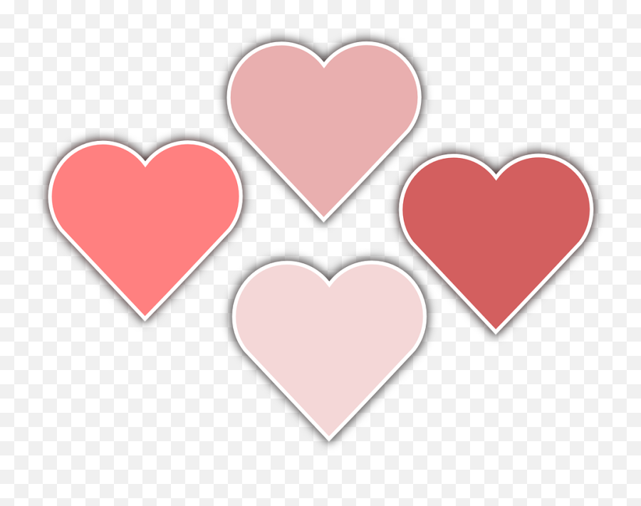 Free Affection Love Vectors - Shades Of Pink Hearts Emoji,Two Hearts Emoji