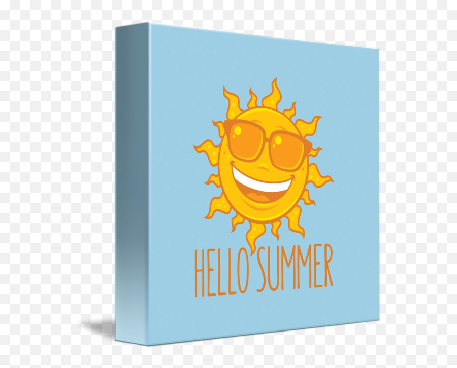 Hello Summer Sun With Sunglasses By John Schwegel - Happy Sun Emoji,Cthulhu Emoticon