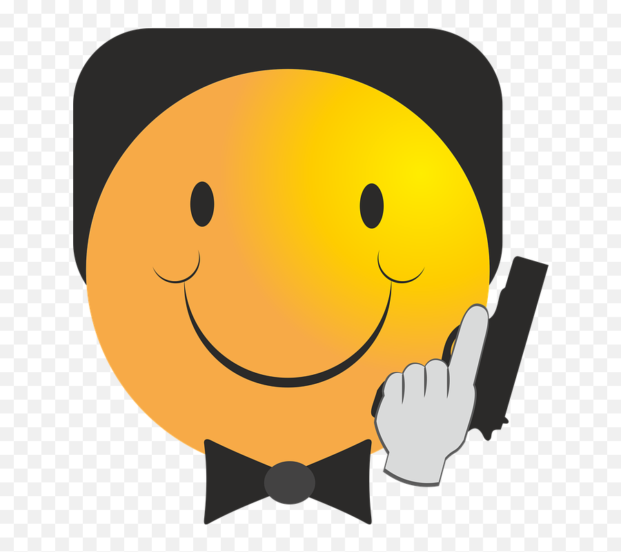 Smiley James Bond Held - James Bond Emoticon Emoji,Gun Emoji