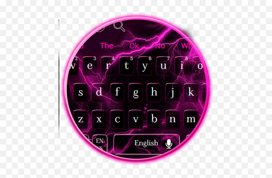 Neon Pink Lightning Keyboard Theme Amazonca Appstore For - Numeric Keypad Emoji,Lightning Emojis