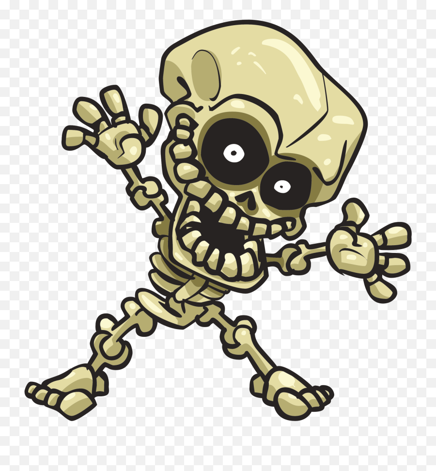 Fish Bone Clipart Free - Happy Skull Png Transparent Cartoon Human Skeleton Png Emoji,Skull Fish Fish Emoji