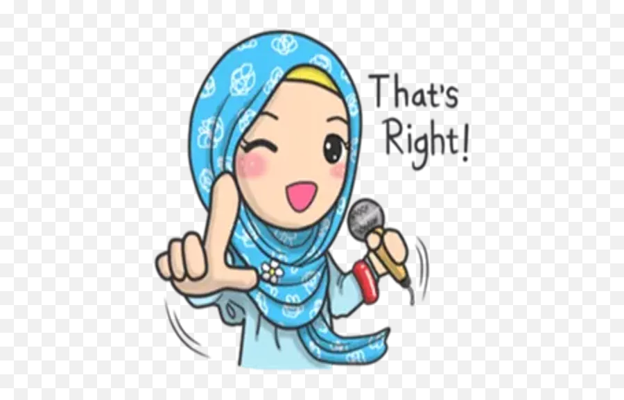 Islamic Cute Hijab Sticker For Whatsapp - Apps On Google Play Stiker Hijab Kartun Emoji,Hijab Emoji Download