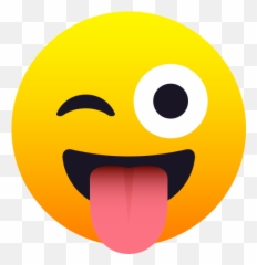 Emoji Wink face that pulls out the tongue copypaste - Tongue Gif