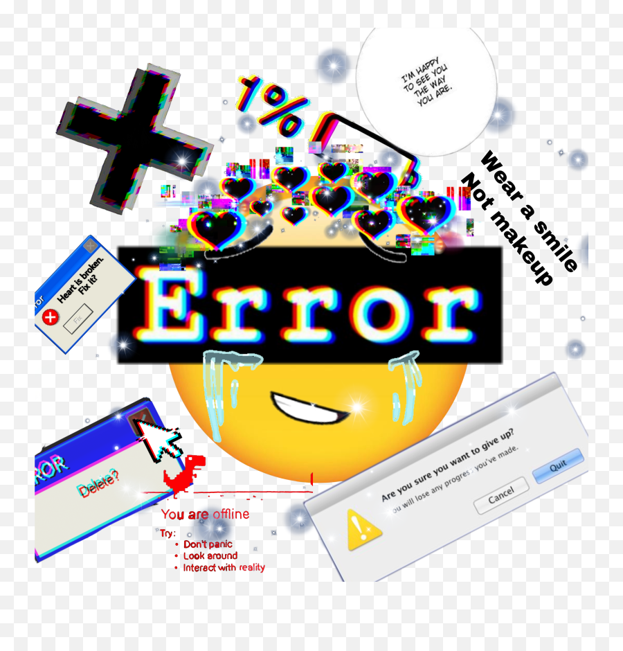 Sad Emoji Behappy Notsad Sticker By Andre - Emoji Error,Not Sure Emoji