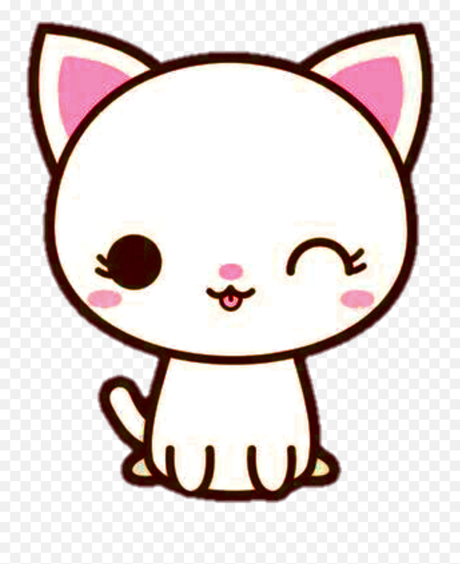 Kittyadorablecattycatpicsartcutecat Sticker By Ayat - Kawaii Kitty Emoji,Kitty Face Emoji