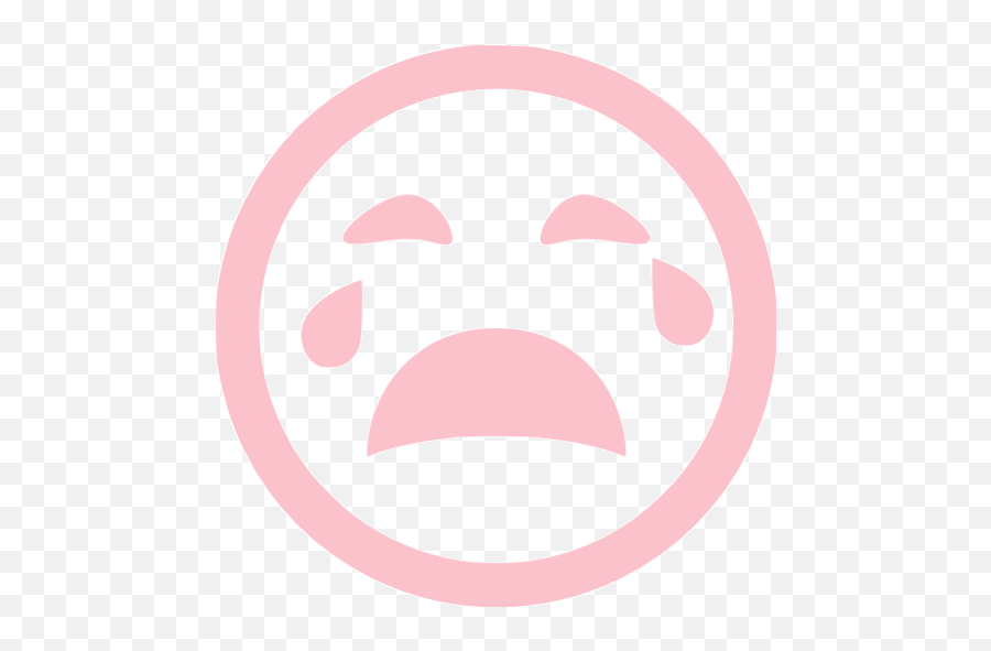Pink Crying Icon - Free Pink Emoticon Icons Crying Icon Pink Emoji,Pink Ribbon Emoticon