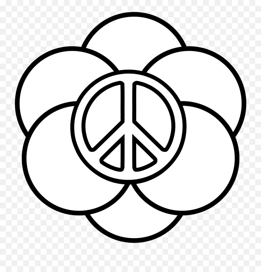 Coloring Pages - Simple Peace Sign Drawing Emoji,Peace Sign Emoji Black And White