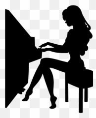 Free Piano Player Silhouette Download - Woman Playing Piano Silhouette Emoji,Emoji Man And Piano