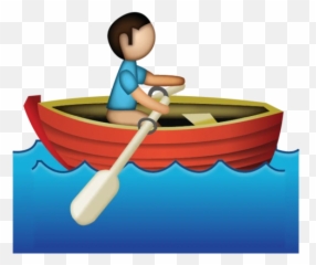 Man Rowing Emoji - Upstream And Downstream Boat