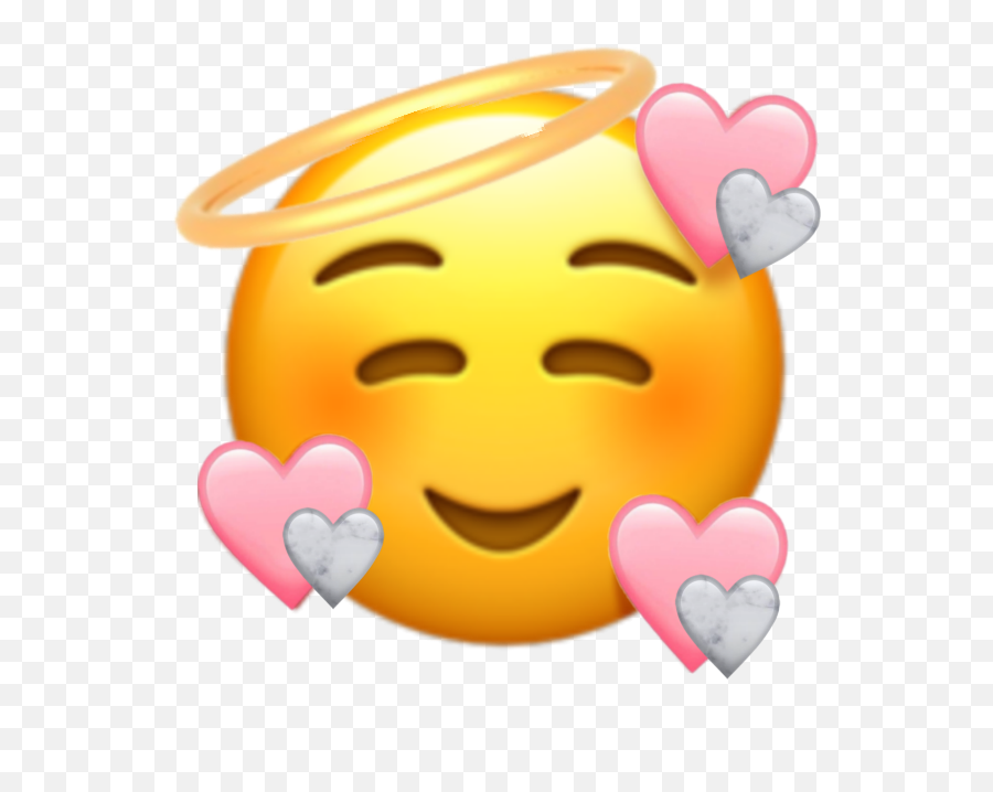 Cute Heartemoji Emoji Love Pink Marbke Angel - Cute Emojis Png,Cute Emoji