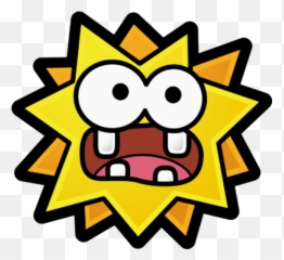 Crazy - Paper Mario Gold Fuzzy Emoji,Mario Emojis