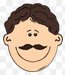 Man Mustache Brunette - Face With Clipart Emoji
