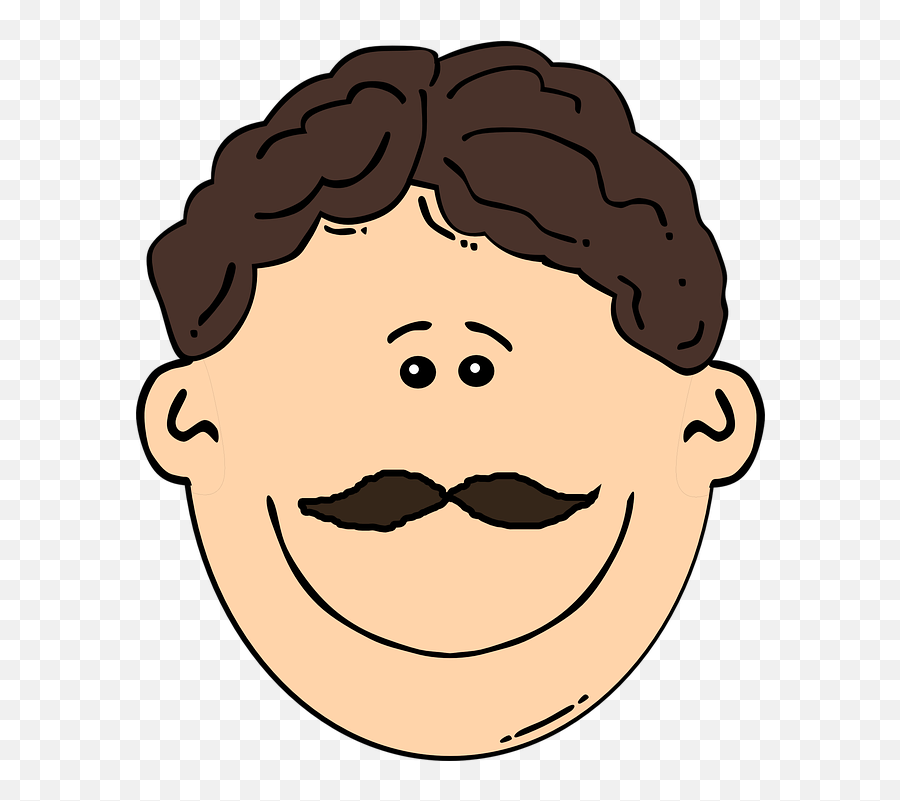 Man Mustache Brunette - Face With Mustache Clipart Emoji,Emoji With Smoke Coming Out Of Nose