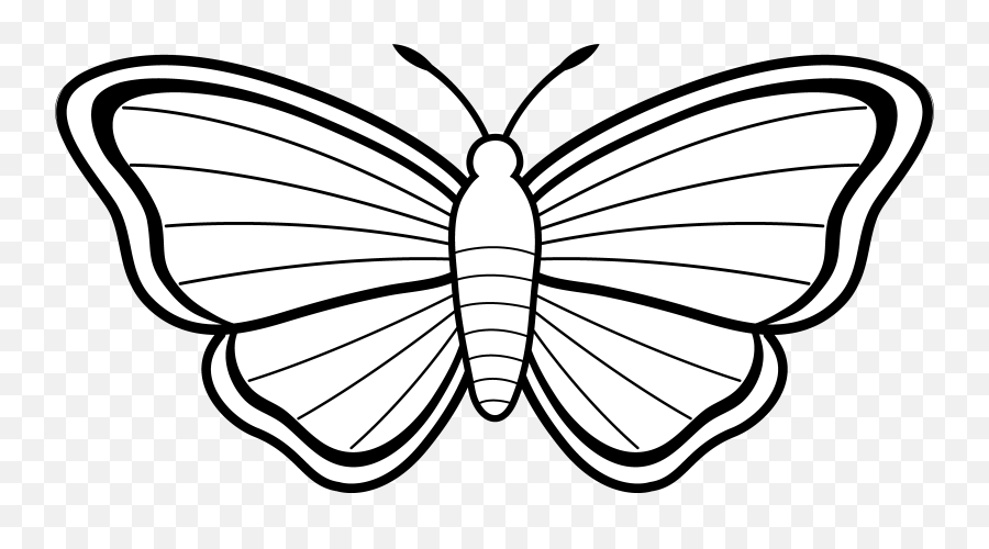 Butterfly Pics Drawing - Butterfly Simple Colouring Pages Emoji,Free Butterfly Emoji