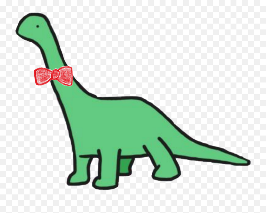 Dino Dinosaur Brontosaurus Bowtie - Cute Dinosaur Stickers Emoji,Brontosaurus Emoji