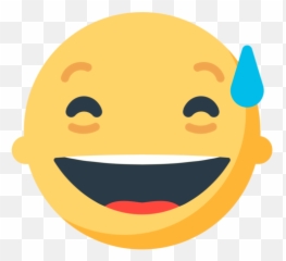 Grinning Face With Sweat Emoji - Smiling Open Mouth And Cold Emojis Transparent