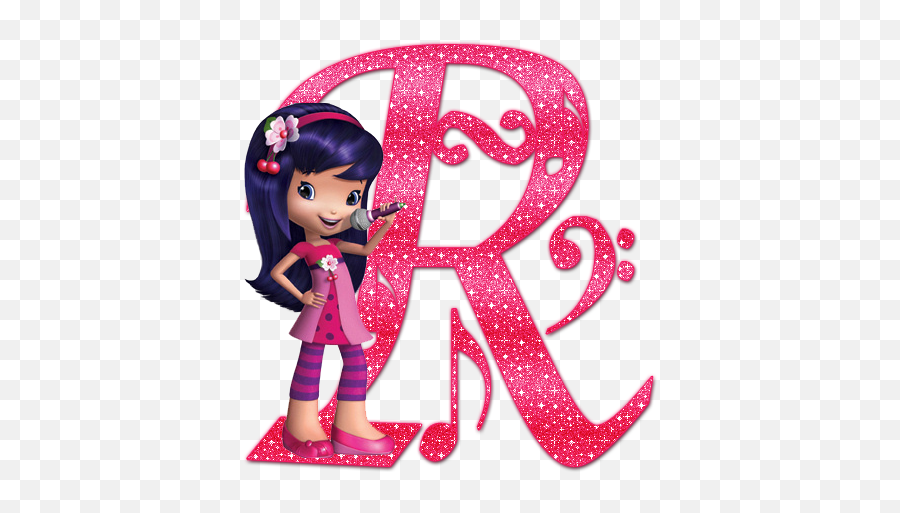 R Alphabet Letters Design Letter - Strawberry Shortcake Cartoon Cherry Emoji,R Emoji