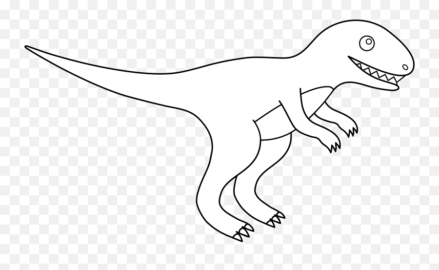 T Rex Outline Dinosaur Clipart Black And White - Lesothosaurus Emoji,T-rex Emoji