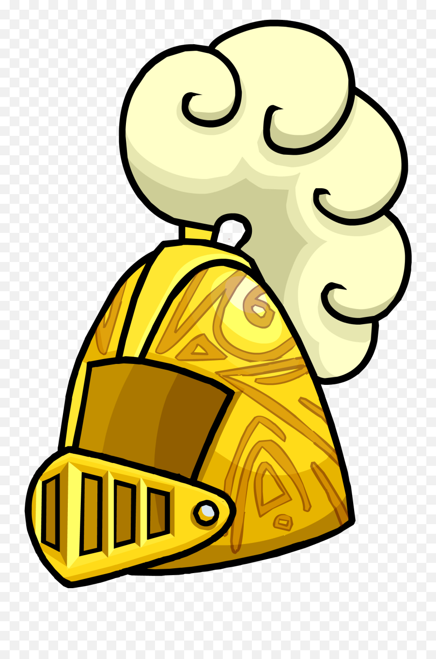 Knight Clipart Hat - Club Penguin Golden Helmet Png Club Penguin Gold Helmet Emoji,Knight Emoticon