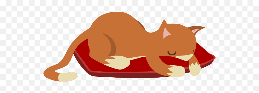 Glitch Sleeping Cat - Transparent Sleeping Cat Clipart Png Emoji,Bow Emoticon
