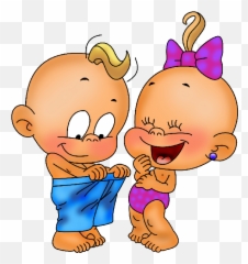Boy And Girl Clipart Png Transparent - Full Size Baby Funny Cartoon Emoji