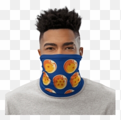 Dragon Ball Z Earth Balls Blue Face Covering Neck - Gator Covid Mask Emoji