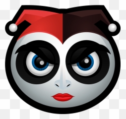 Joker And Harley Transparent Png - Harley Quinn Head Png Emoji,Harley Quinn Emoji