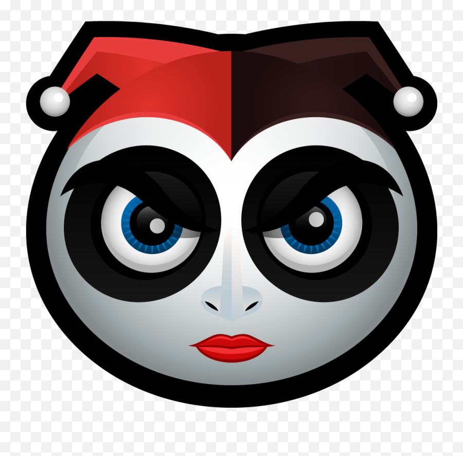 Joker And Harley Transparent Png - Harley Quinn Head Png Emoji,Harley Quinn Emoji