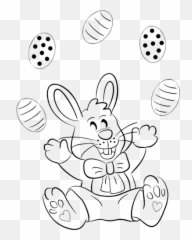Easter Bunny Line Art - Easter Bunny Cartoon Svg Black And White Emoji,Bunny Ears Emoji