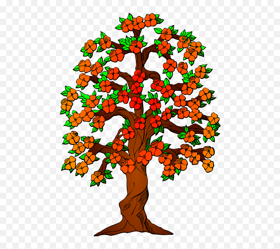 Autumn Fall Tree - Tree Clip Art Emoji,Emoji Four Seasons
