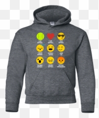 I Love Softball Emoji Emoticon Team - Jelly Hoodie