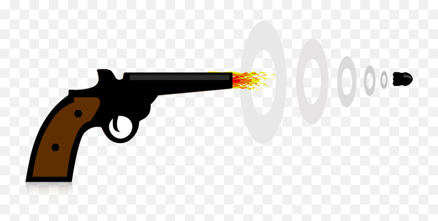 Gun Shoot Bullet Danger Dangerous - Transparent Gunshot Emoji,Water Pistol Emoji