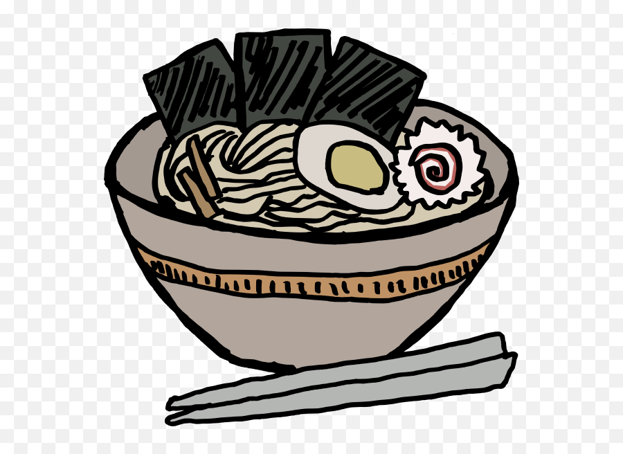 Ramen Bowl With Nori - Ramen Clip Art Emoji,Sushi Roll Emoji