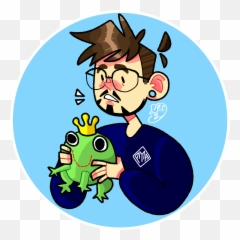 I Drew A Boy With Frog Because Uhh - Cartoon Emoji