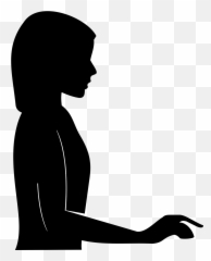 Arm Female Human Profile Silhouette - Woman Side Png Emoji