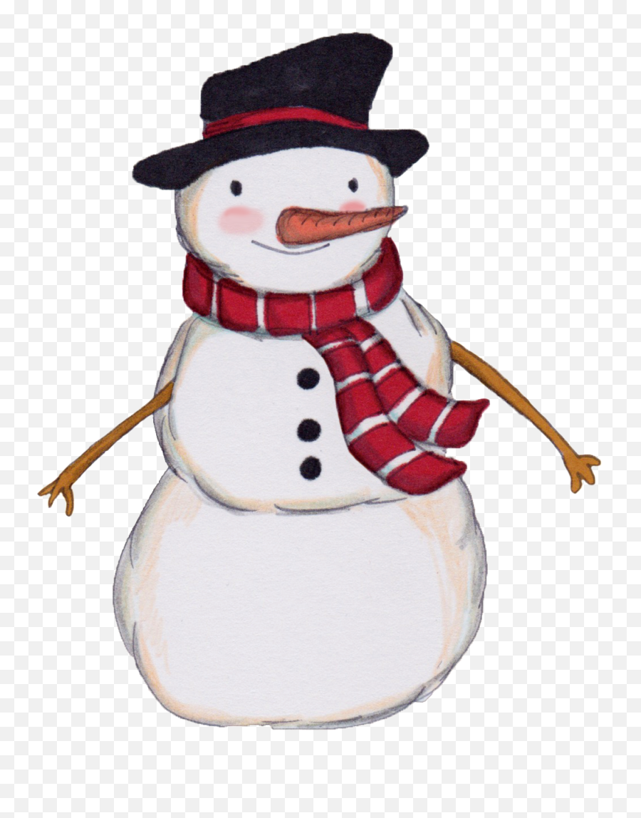 Hand Painted A Cute Little Snowman Png - Snowman Emoji,Snowman Emoji Transparent