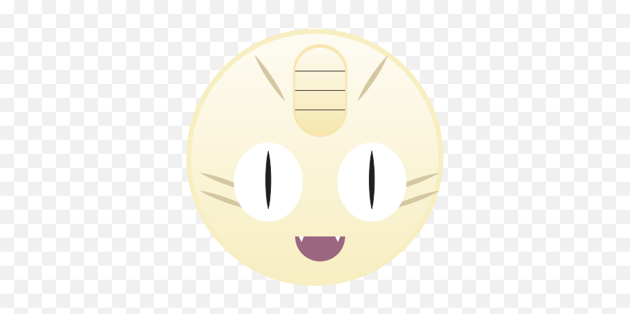 Pokemon Go Meowth Cute Monster Icon - Circle Emoji,Pokeball Emoticon
