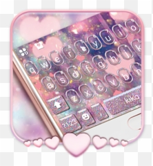 Download Rose Gold Heart Keyboard Theme 1 - Iphone Emoji,Gold Emoji Keyboard