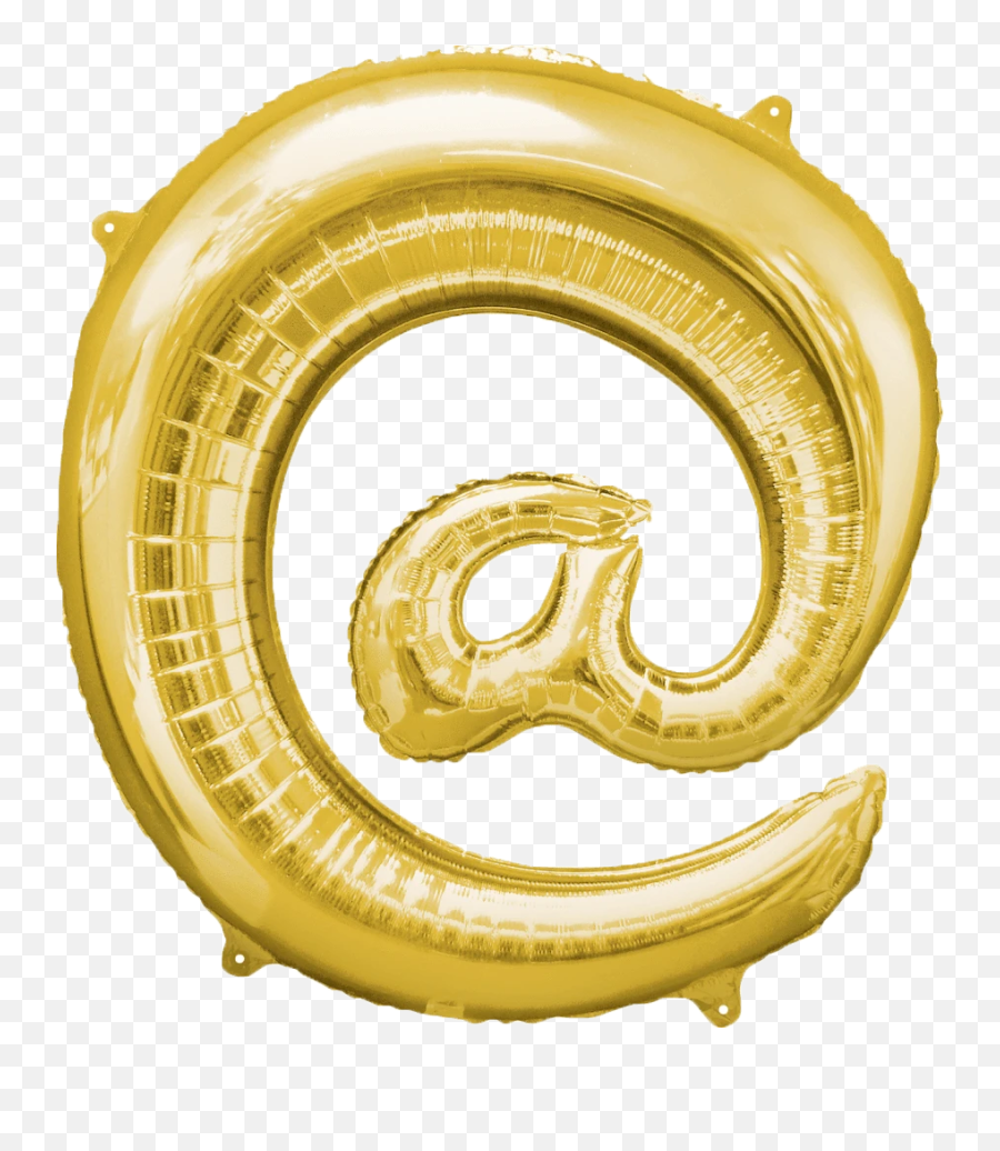 At Symbol Balloon - Symbol Foil Balloon Gold Emoji,Air Force Symbol Emoji