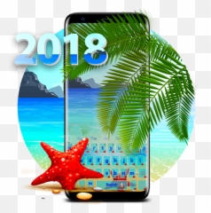 Starfish Tropical Keyboard Theme 2018 - Graphic Design Emoji