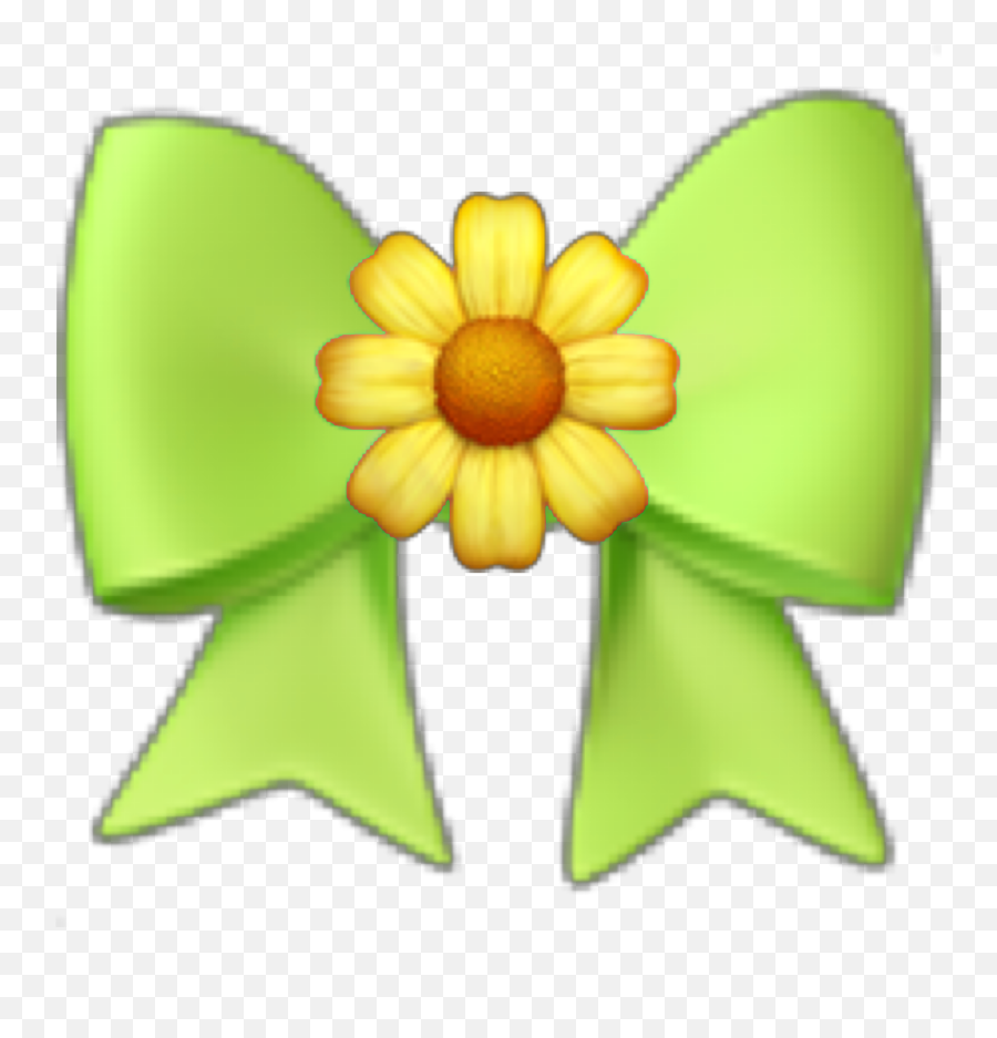 Accessory Cute Ribbon Flower Sunflowe - Clip Art Emoji,Emoji Accessories