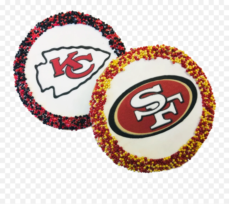 Super Bowl Team Sugar Cookies With - Circle Emoji,Super Bowl Emoji