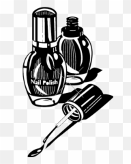 Nail Polish - Black And White Background Emoji
