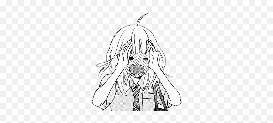 Girl Cute Anime Blush Tumblr Fallinlove - Anime Girl Blushing Manga Emoji,Blushing Girl Emoji