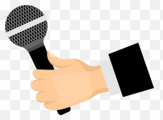Mic In Hand Clipart - Holding Microphone Emoji