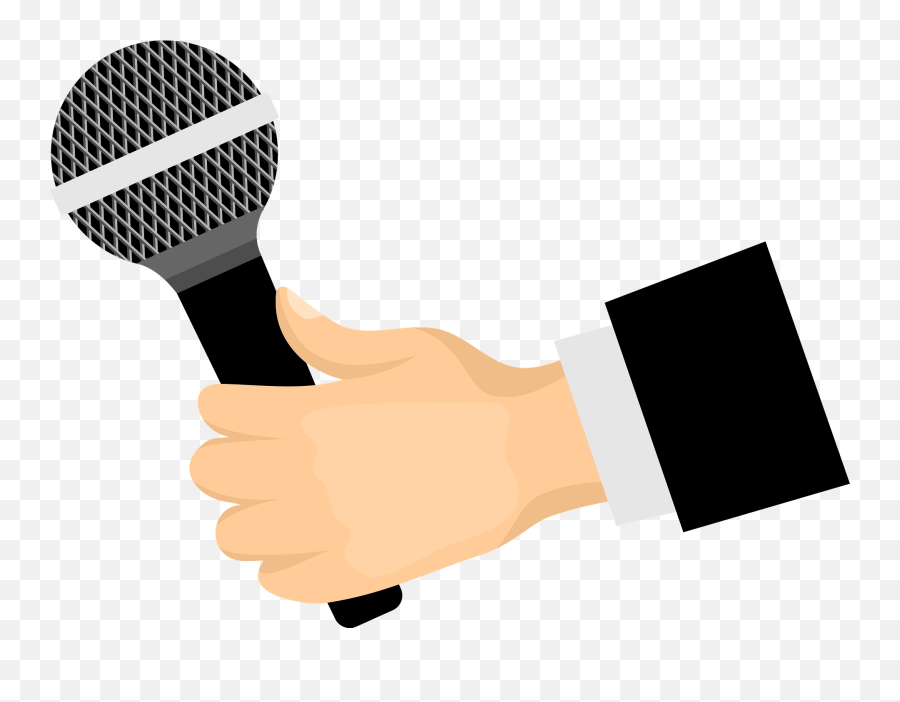 Mic In Hand Clipart - Hand Holding Microphone Clipart Emoji,Mic Emoji