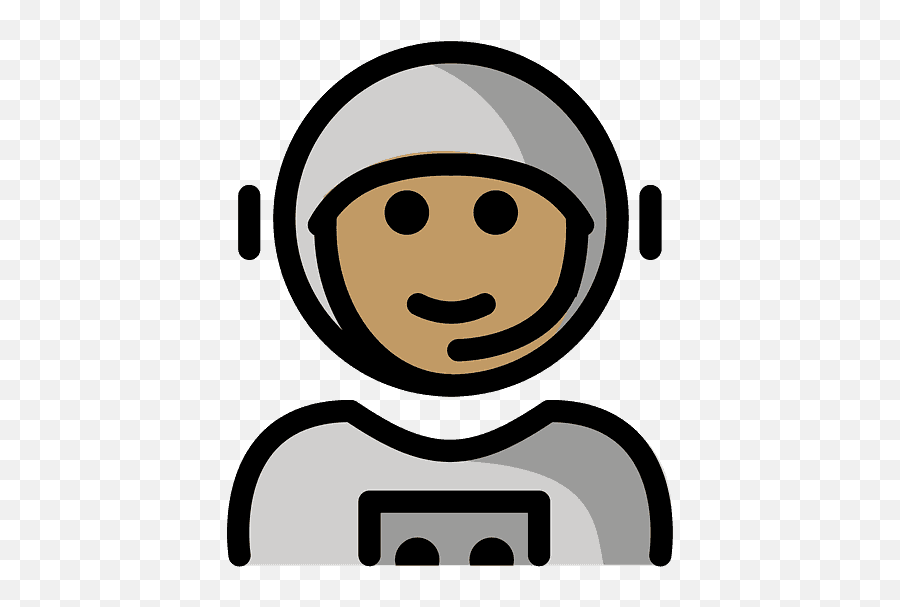 Man Astronaut Emoji Clipart - Astronot Emoji,Astronaut Emoji